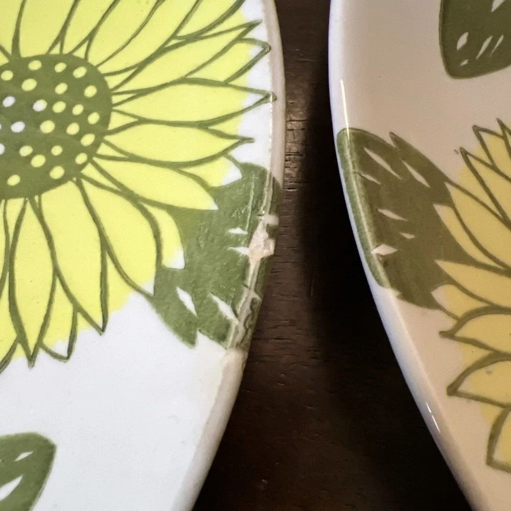 Vintage‎ Royal China Sunflower Pattern Set Of 3 Dinner Plates 10 1/4 In